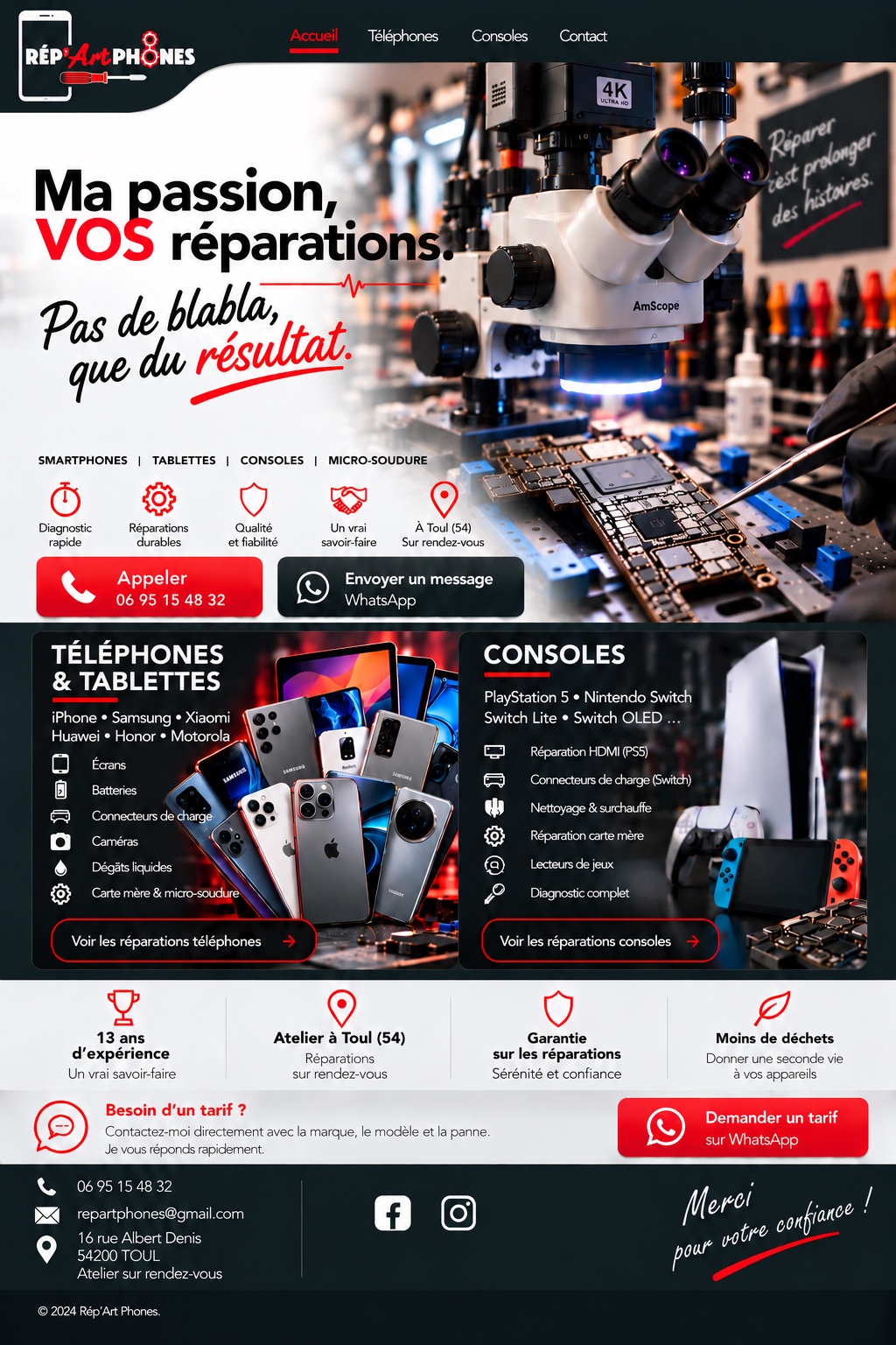 Rép'Art Phones — réparation téléphones, tablettes et consoles à Toul